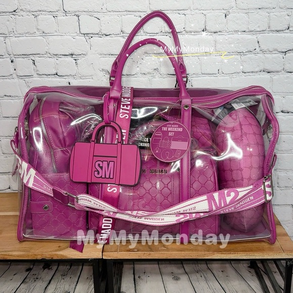 Steve Madden Handbags - Steve Madden Clear Duffle Bag Set of 7